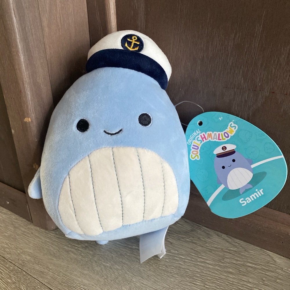 NWT 5” Squishmallows Samir the whale Plush